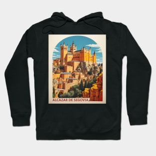 Alcazar de Segovia Spain Travel Tourism Retro Vintage Art Hoodie